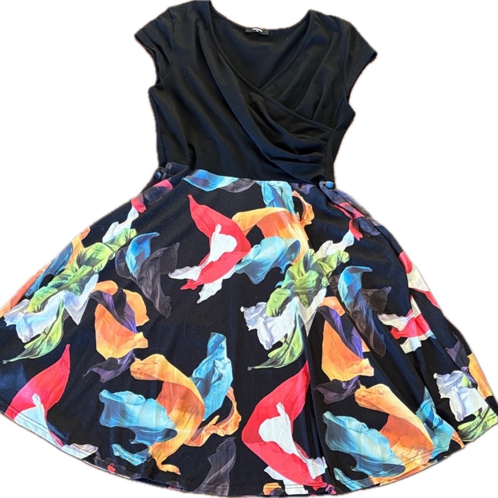Lotusmile | Colorful Abstract Print Dress